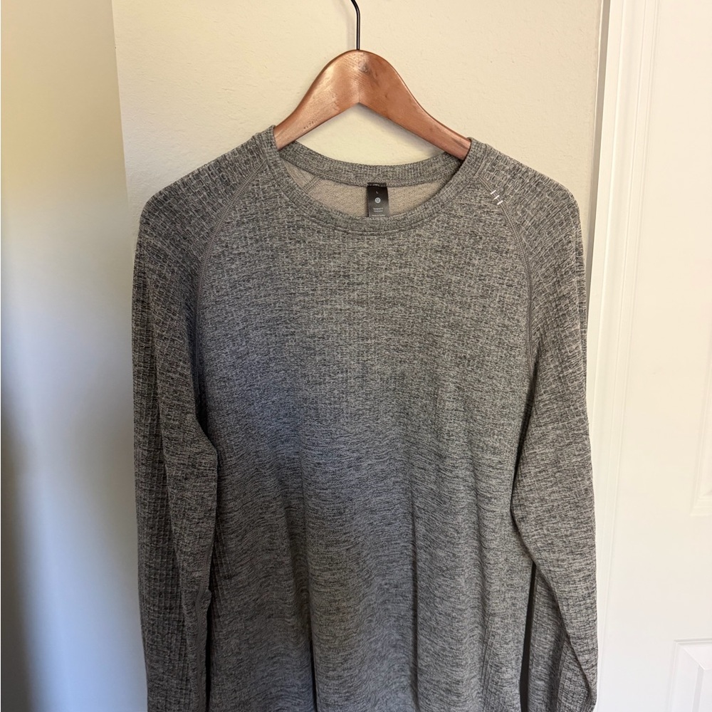lululemon athletica Men's Heathered Gray Crewneck Sweater